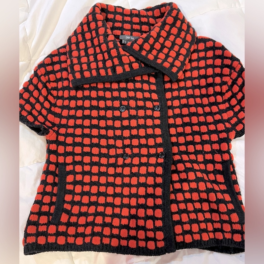 Per Se wool/silk/cashmere blend sweater size S